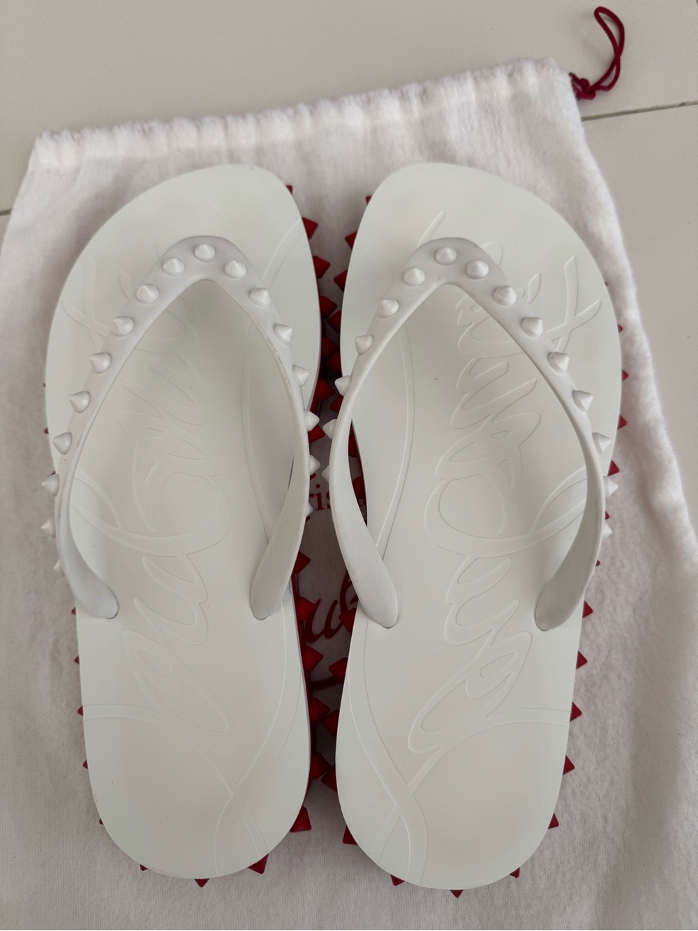 Christian Louboutin Rubber Flip Flops - Picture 4 of 5
